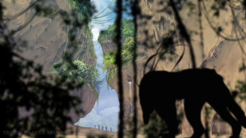 Illustration for article titled Predators concept art will cut you without missing a step